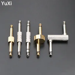 YuXi 6.35mm Audio Plug Guitar Effect Pedals Connector Adapter Straight Z Type Audio Coupler Music Instrument Pedal Accessories