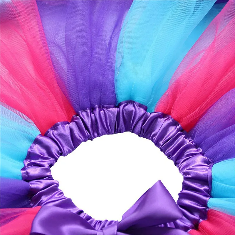 Mother Daughter Girl Women Rainbow Skirt Adult Kids Tutu Dancing Ballet Skirt Multicolour Petticoat Tulle Skirts 2020 New