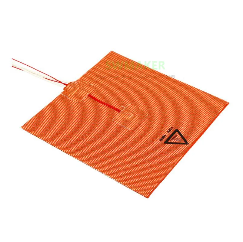 110V/220V 180W 150*150mm Silicone Heated Bed Heating Pad 150x150mm for 3D Printer with NTC 100K & Glue