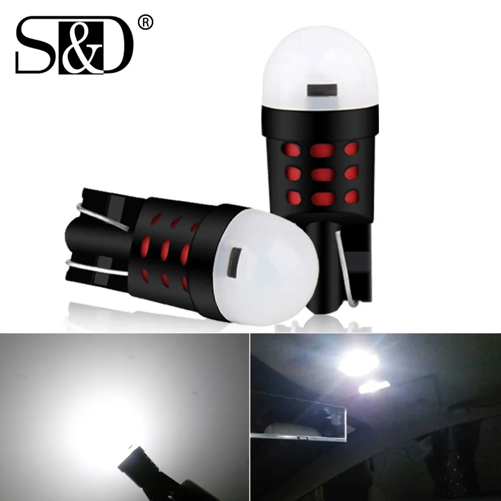 

Светодиодная лампа T10 W5W 3030 SMD высокой яркости, 2 шт., Лампа 194 168 для парковочной карты, купольного освещения номерного знака, светильник щения салона, 6000K