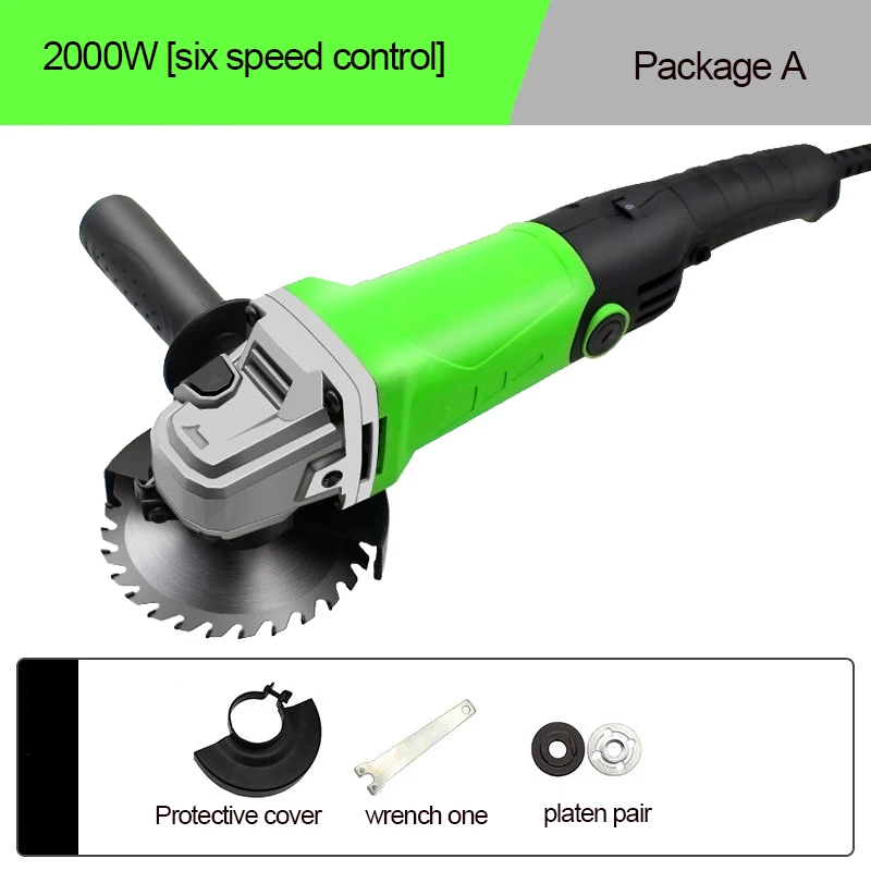 Speed regulation/Constant Speed Angle Grinder for Grinding Cutting Metal Electric 11000RPM For High Speed Material Removal 2000W