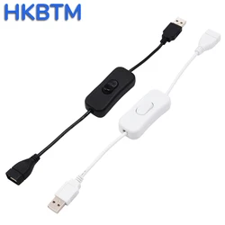 HKBTM cavo USB da 28cm con interruttore ON/OFF cavo di prolunga Toggle per lampada USB ventola USB linea di alimentazione adattatore di vendita calda durevole