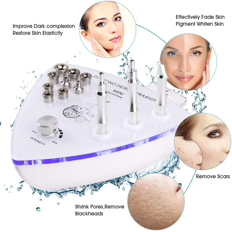 Kim Cương Dermabrasion Tẩy Tế Bào Chết Máy Nano Dưỡng Ẩm Phun Nước Loại Bỏ Mụn Đầu Đen Nhăn Mặt Bóc Máy