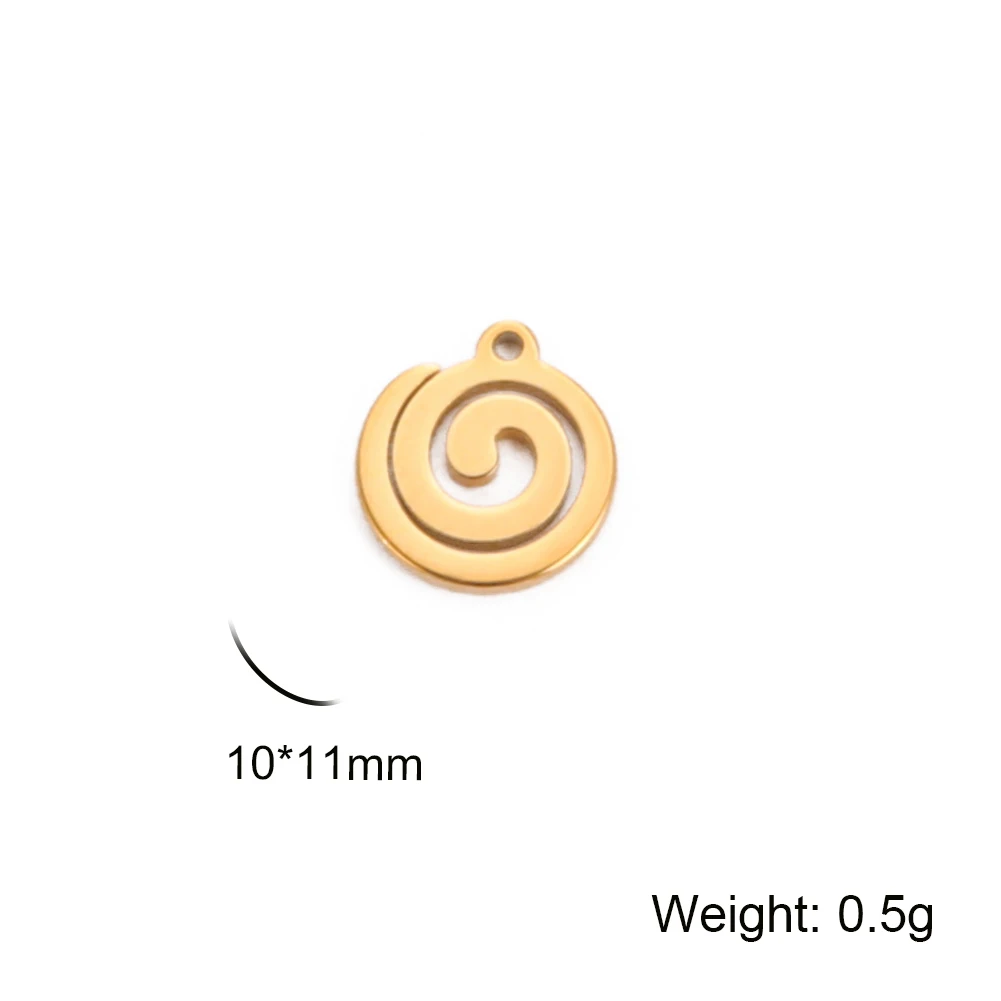5 Stück/Set Kleine DIY-Anhänger für Schmuckherstellung aus Edelstahl, Niedliche Kreuz-, Planeten-, Karten- und Runde Anhänger für Ohrringe, Halsketten und Armbänder – Detail 4