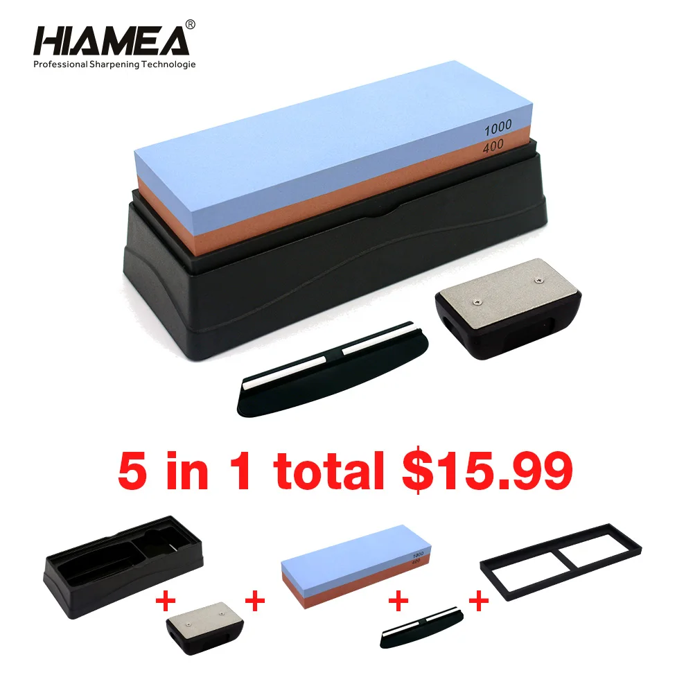 

HIAMEA Kitchen Knife Sharpener Whetstone Sharpening System Sharpening Stone Double Sided Whetstone Honing Set whetstone