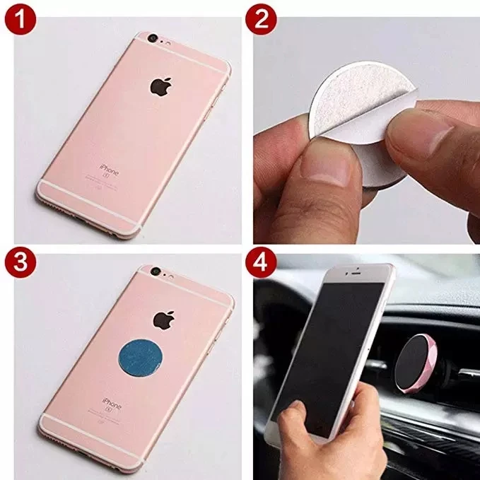 10/5/1PCS Magnetic Metal Plate For Car Phone Holder Iron Sheet Disk Sticker Telefon Magnet Stand For iPhone 12 11 X 7 8 Xiaomi