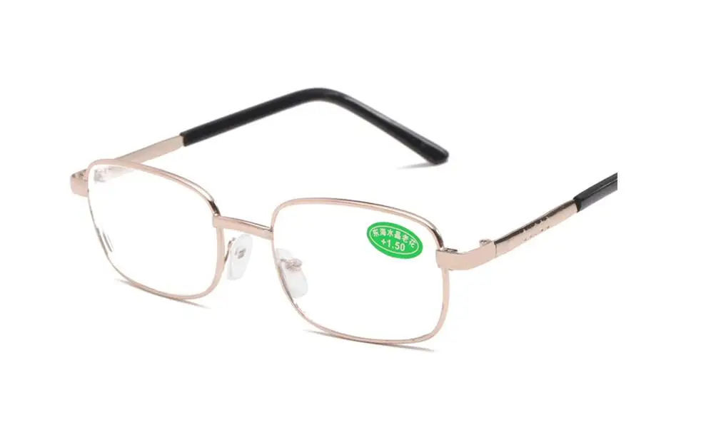 Echte Glaslinse Natürliche Diamant Kristall Lesebrille Männer Frauen Unzerbrechliche Presbyopie Brille Anti-Scratch Dioptrien Brillen – Detail 6