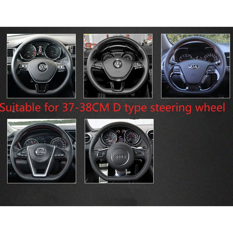 Auto-Lenkradbezug D-Typ PU-Leder für Nissan X-Trail Qashqai Rogue Sport Rogue 2017 2018 2019 2020 2021 Altima Versa – Detail 9