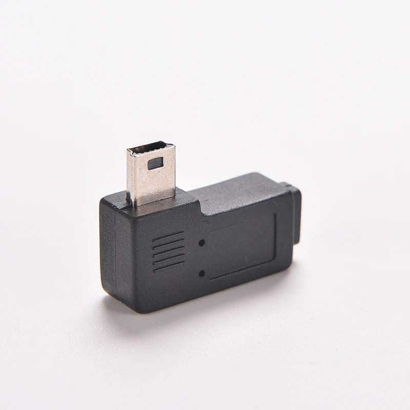 Mini USB Type A Male To Micro USB B Female 90 Degree Left Angle Adapter