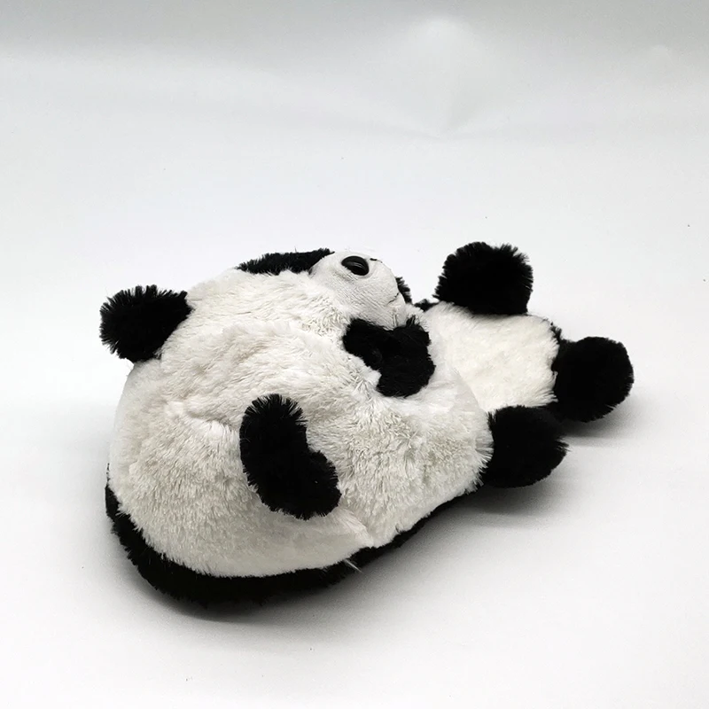 panda Indoor Slippers Special offer custom warm winter lovers home slippers floor lovers shoes Flat Furry Plush Slippers