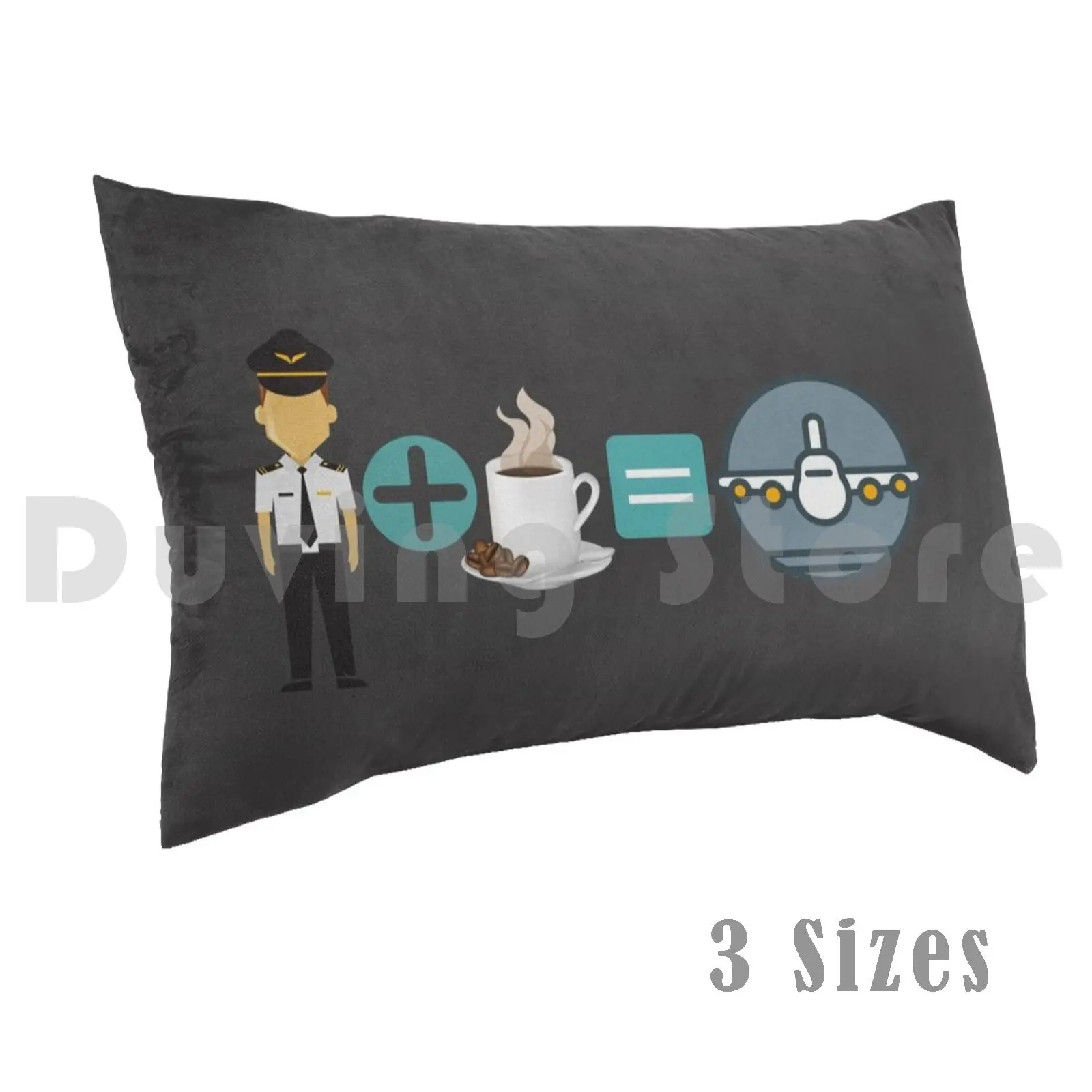 Pilot Coffee = Flight Pillow Case DIY 50*70 Pilots Pilot Training Planes Aviation Aviation Training