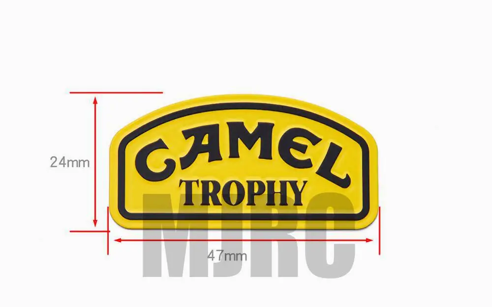 AJRC 1/10 Metal Sticker Camel Trophy Badge LOGO For 1/10 RC Crawler Car Defender Trax TRX4 RC4WD D90 D110