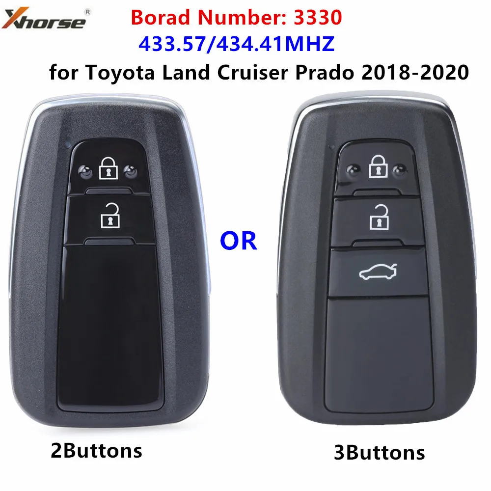 

Xhorse VVDI умная универсальная модель 2/3 кнопок 433,57/434,4 МГц 3330 плата для Toyota Land Cruiser Prado 2018 2019 2020