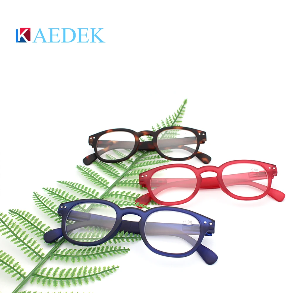 

KAEDEK 2024 Trend New Color Reading Glasses Retro Europe Style Quality Men Women Eye Glasses With Flex Lesebrillen