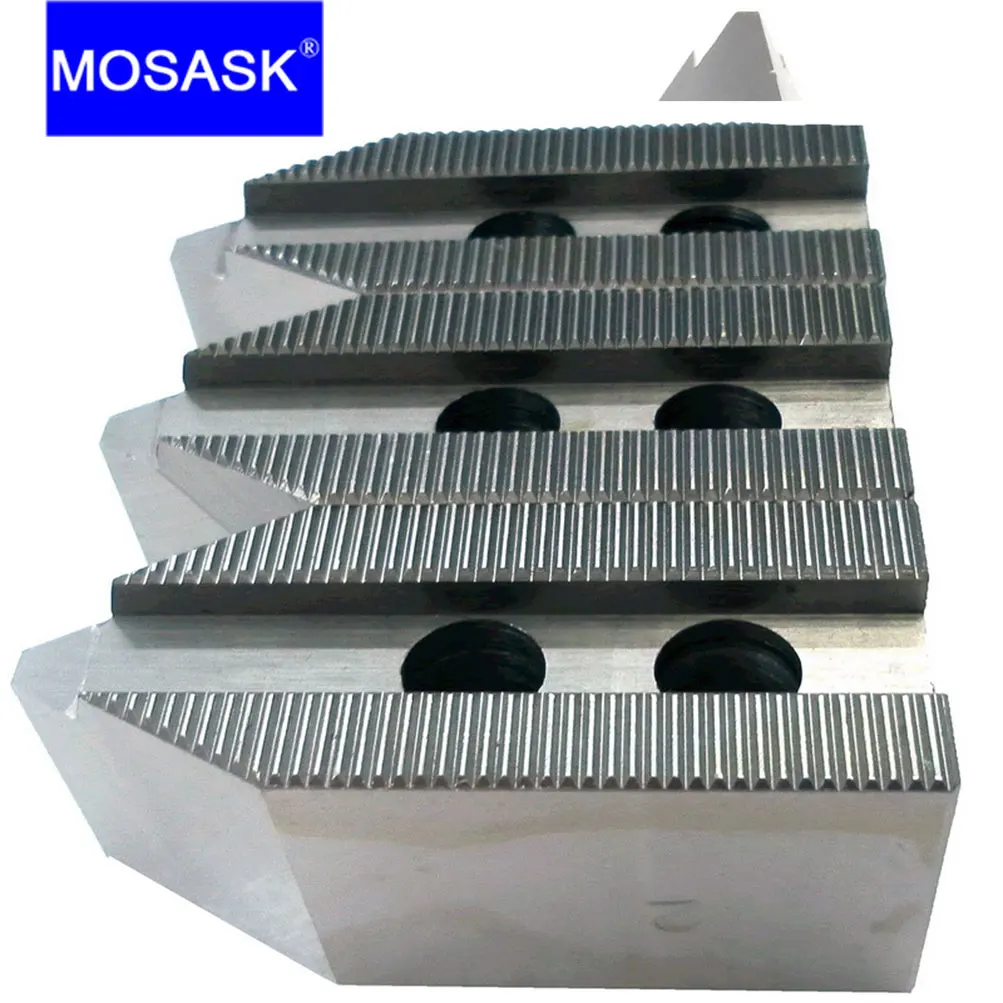 Imagem -05 - Mosask 90 60 Graus 10 12 Polegada Cnc Torno Mandril Usinagem Hidráulica Ferramenta de Corte Chato Padrão Oco Mandíbula Macia