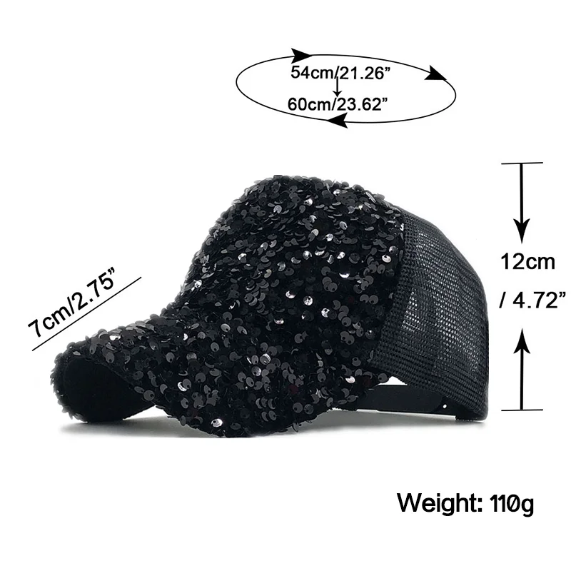 2020 NEW pearl Sequins Baseball Cap For Women Summer Cotton Hat Girls Snapback Hip hop hat Gorras Casquette Bones Girl Party hat