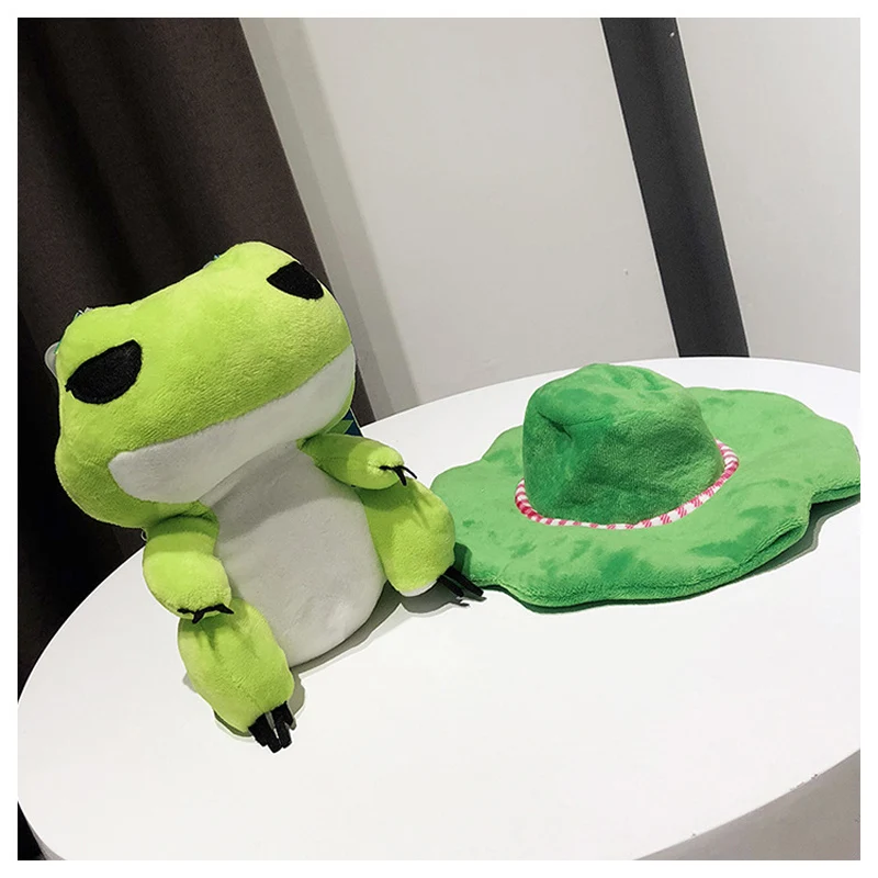 Funny Travel Frog Cute Small Bag Japanese Anime Plush Backpack Zhou Zhennan The Same Frog Chicken Bag Stuffed Animal Toy Doll