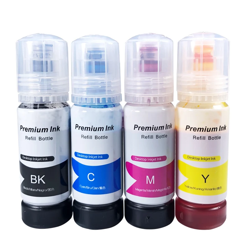 QSYRAINBOW 504 544 Printer Ink For Epson/epson 004 002 L3118 L4168 L4158 L3158 Printer L3119 Dye Ink Refill Ink For Ecotank