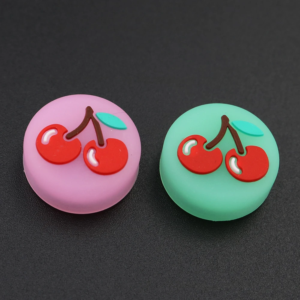 4 colori ciliegia per interruttore luminoso Jelly Cap animale incrocio Joystick in Silicone tappi impugnatura pollice per Controller nintendo Switch Lite