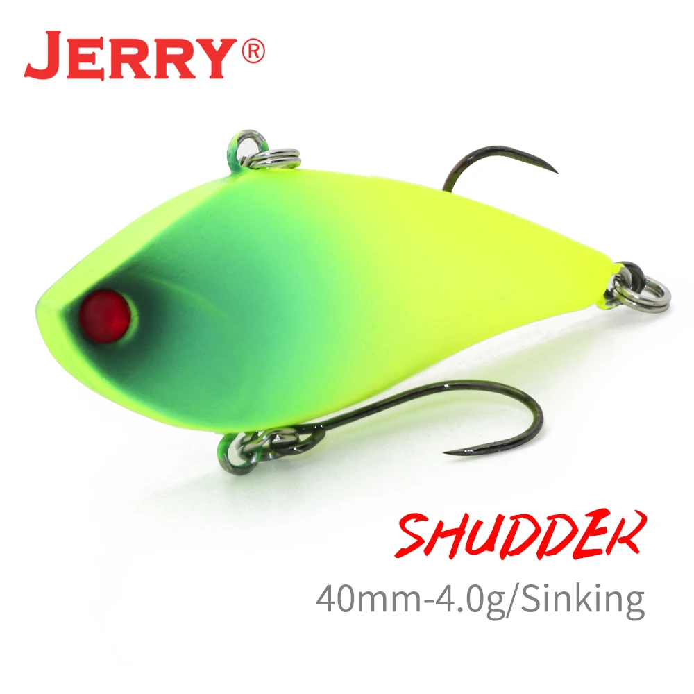 Jerry Shudder Plastic VIB Sinking Fishing Lure 4g Artificial Wainter Hard Lure Single Hook UV Coating Vibration Fishing Tackle