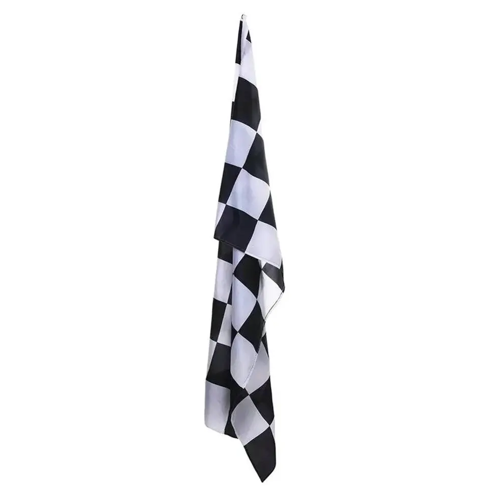 Free Shipping F1 Racing Flag 90x150cm 100% Polyester Classic Black White Checkered Racing Race Start Special Banner