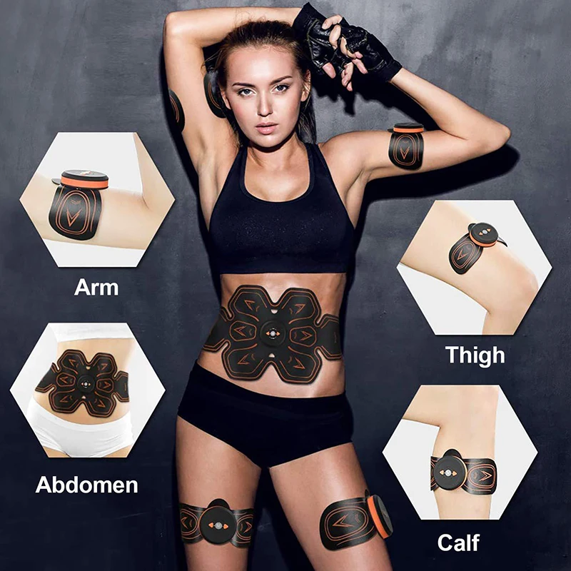 Abdominal Muscle Trainer Electro Stimulator Electrostimulator Training EMS Machine Trainer Home Slimming Fitness Gym Massage