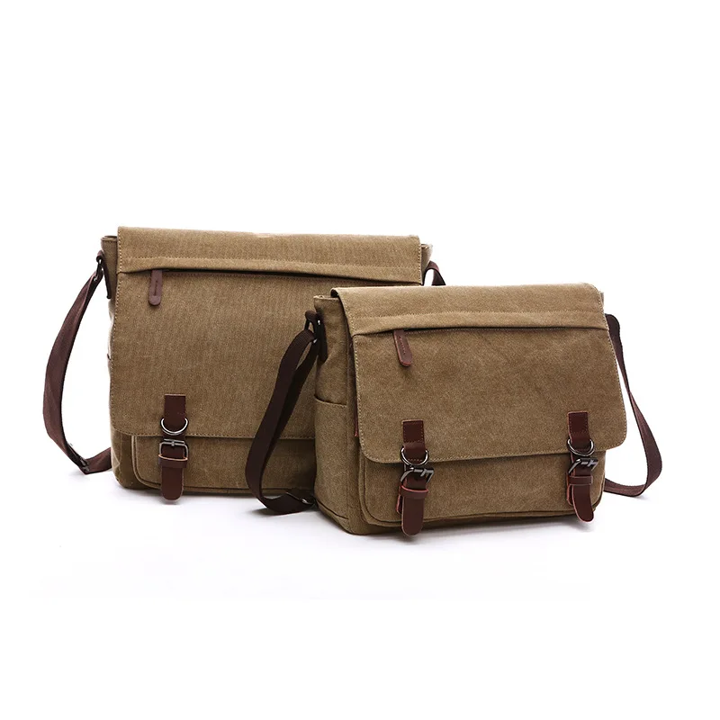 Vintage Men Canvas Messenger Bag Brand Business Casual Travel Shoulder Bag Laptop Crossbody Bags For Men Bolso Hombre Retro