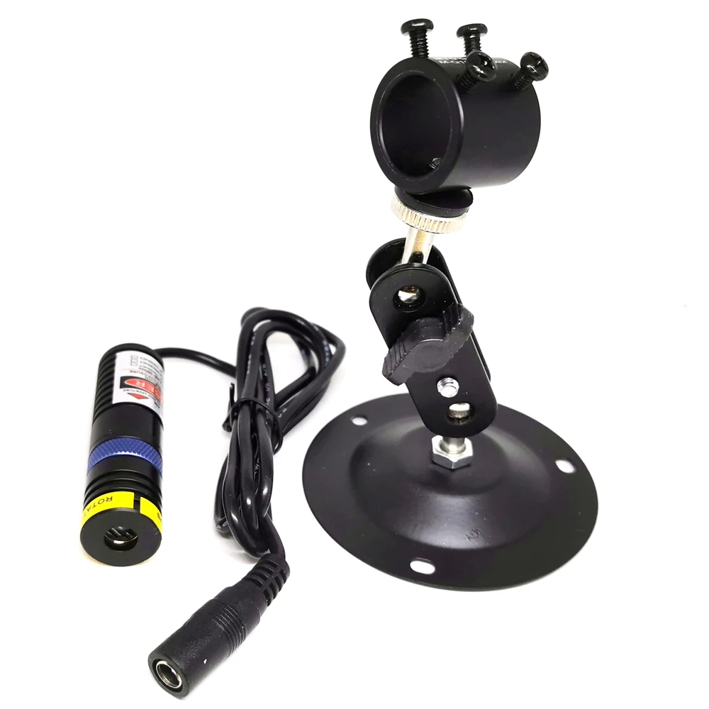 18x65mm Focusable 450nm 10mw/30mw/50mw/80mw Blue Dot/Line/Cross Laser Diode Module W/ Adapter & Holder