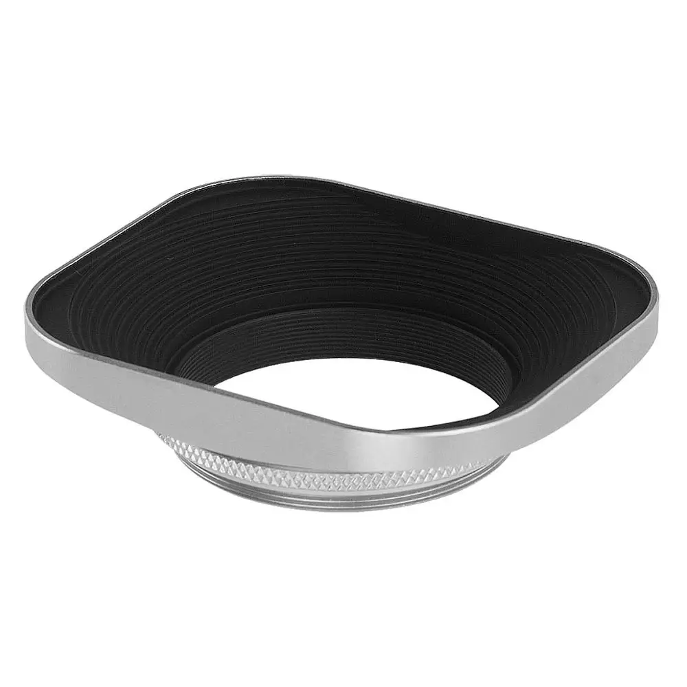 Haoge hg-43 millimetri di Metallo Quadrato Screw-in Lens Hood con la Protezione per Carl Zeiss Biogon T ZM 35 millimetri f2.8 35 millimetri f2, leica X Typ 113 Lente Argento