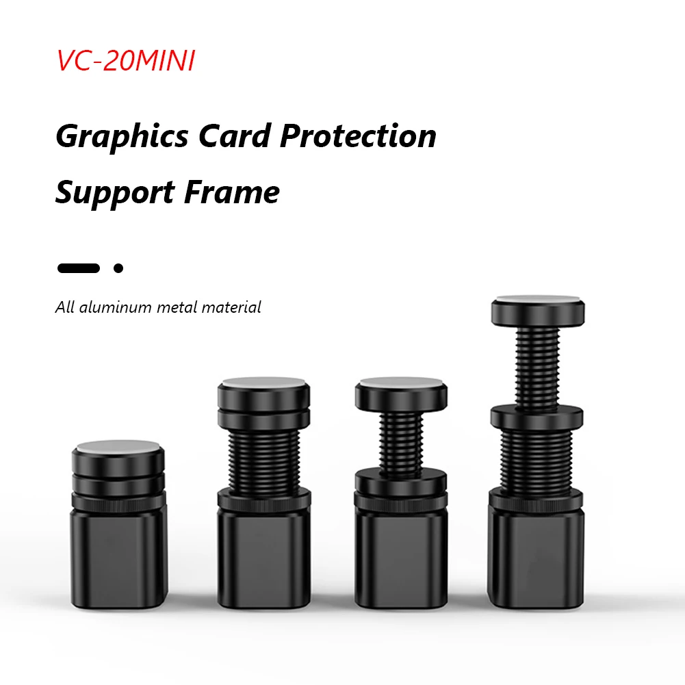 Винтовой кронштейн, подставка для видеокарты, охлаждающая опорная рамка, телескопический вращающийся кронштейн для видеокарты из алюминие...