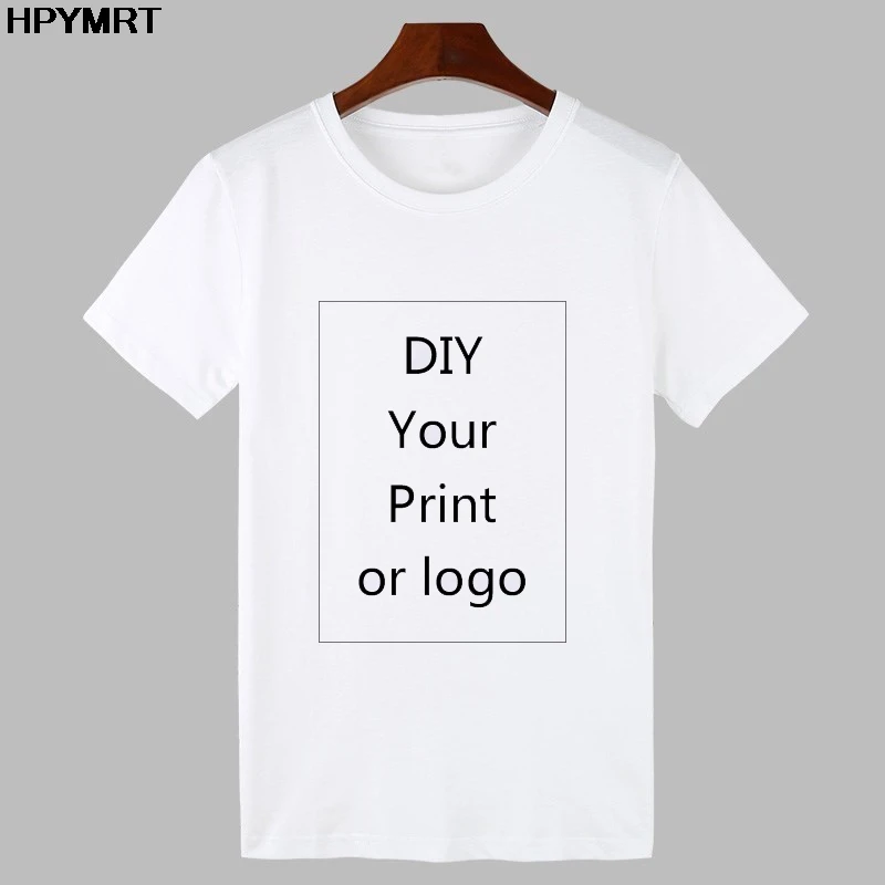 

Customized Printed T Shirt women DIY Your like Photo or Logo White Top Tees Heat Transfer Process t-shirt female clothing