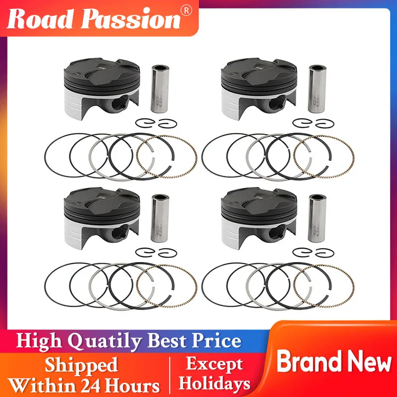 Road Passion 1 / 4 Sets Motorcycle Parts Piston Rings Kit 67~68mm for HONDA CBR600 F5 2006 13101-MEE-000