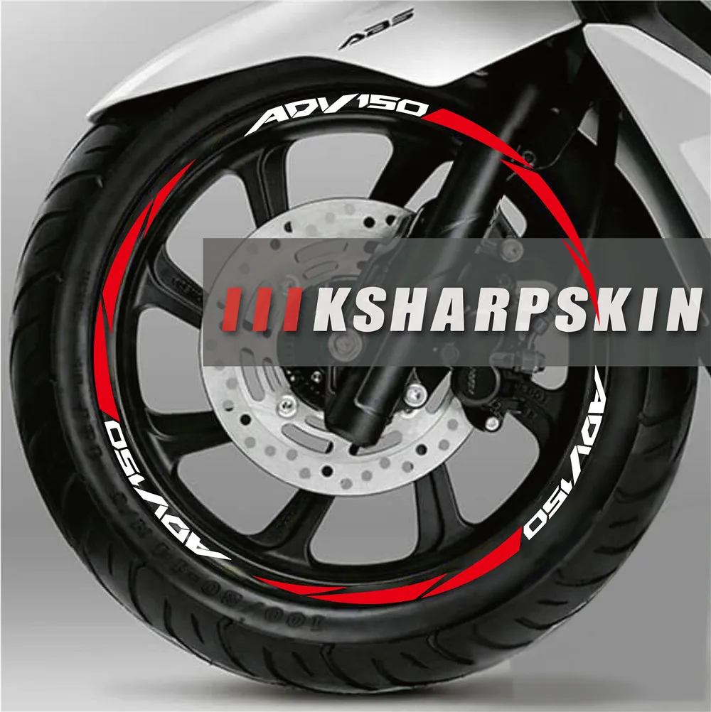 

High quality motorcycle sticker wheel sticker reflective rim decoration waterproof decal custom for Honda adv150 adv 150