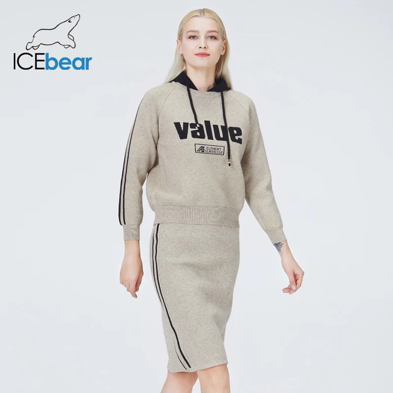 icebear 2022 fall female hooded sweater fashion women\'s apparel suit high quality brand sweaters NB-2315