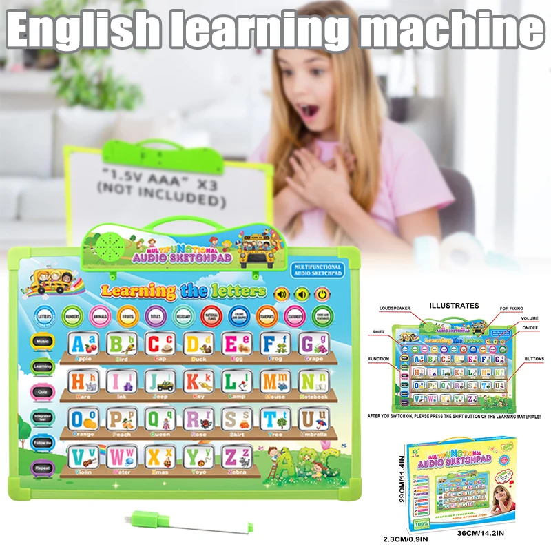 Englisch Computer Frühen Pädagogisches Spielzeug Baby Kinder Sprache Lernen Alphabet Kognitiven Maschine Tablet Für Kinder Geschenke GD