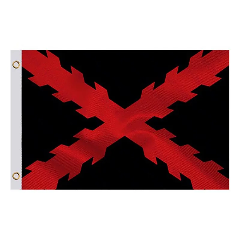 Inversión de la bandera española de la cruz de borgoña