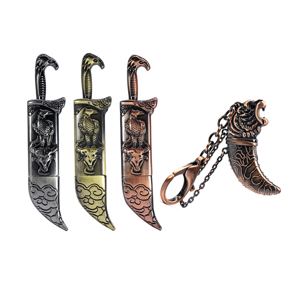 

Cool Knife metal pen drive 4GB 8GB 16GB 32GB 64GB usb flash drive 128GB 256GB eagle tiger Cattle animal memory U stick pendrive