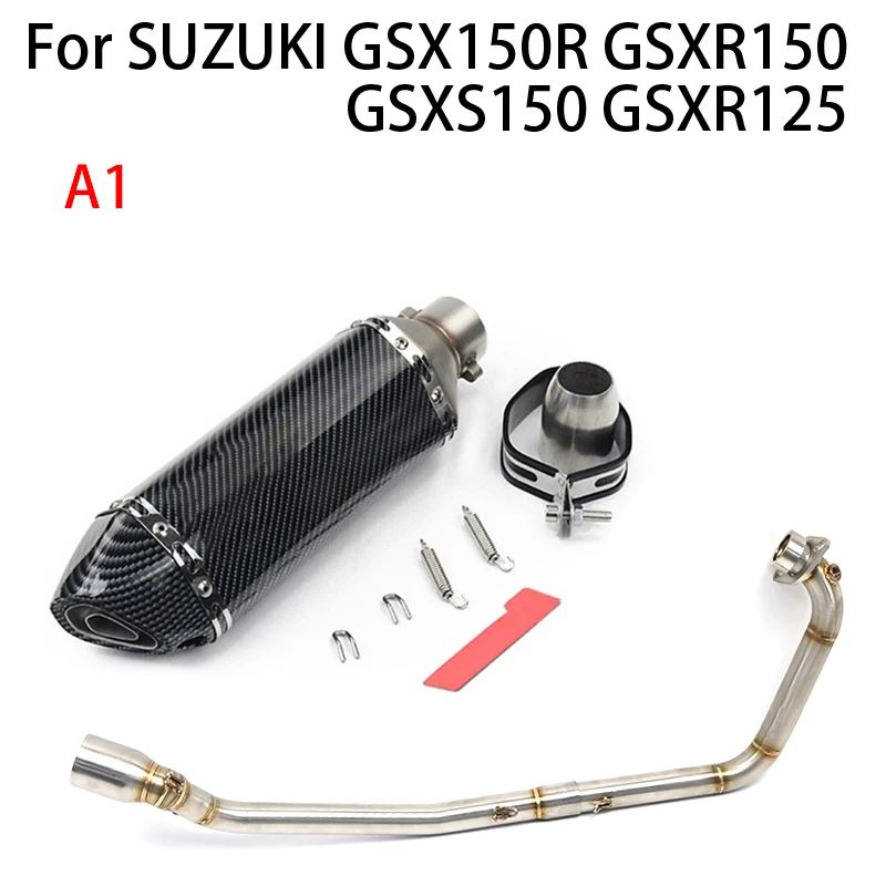 For Suzuki GSX150R GSXR150 Motorcycle Exhaust Tail pipe DB Killer Front Pipe Middle Link Connect Pipe Muffler Tube Slip On