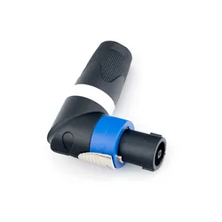 1PC Speaker Connector 4 Pin SpeakON Plug Male Terminal No Welding Nickel-Plate L Shape For Loudspeaker Professional Audio Cable