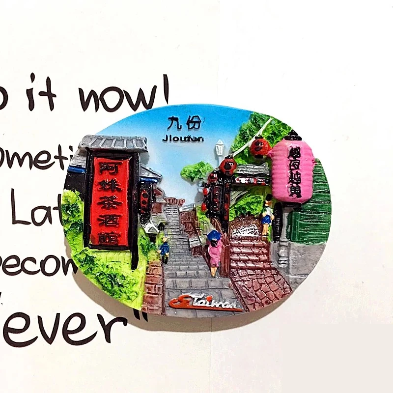Souvenir Country Fridge Magnets Moscow Russia France Paris Dubai Travel Commemorative Decoration Refrigerator Metal Magnet
