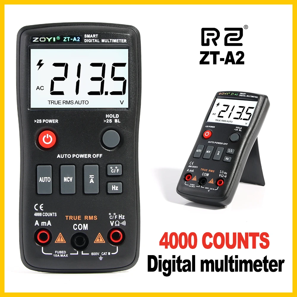 LCD Digital Multimeter Auto Range AC/DC Pocket Ammeter Voltmeter Current Resistor temperature NCV Tester Multimetro