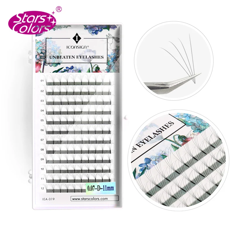 2D/4D/6D False eyelashes 0.07mm Thickness Fake Eyelash C/D Curl Silk lashes Cilia Beauty Makeup Lashes Extension 8-15 mm