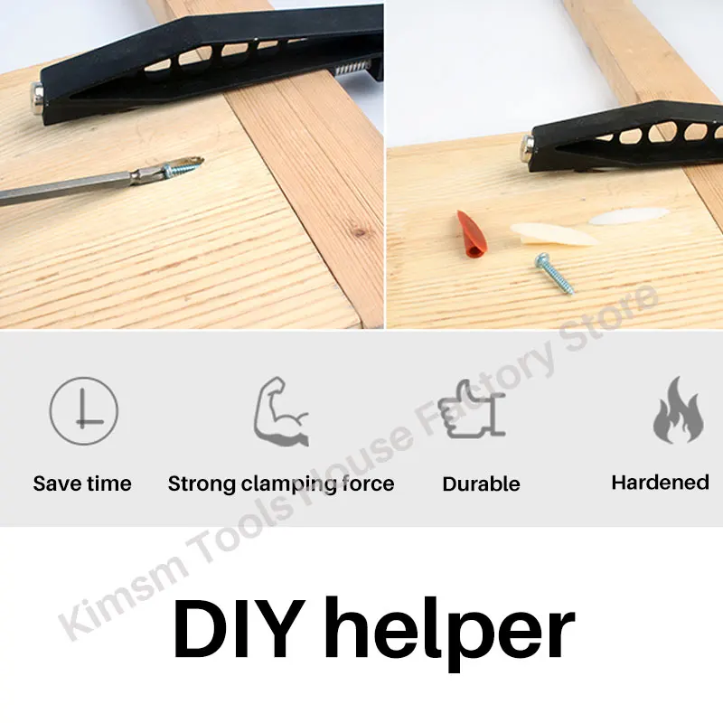 Abrazadera de fijación de orificios inclinados para juntas de carpintería, abrazadera fija, Clip de extracción de orificios inclinados, accesorios de perforación Diy, Herramientas de sujeción de localizador