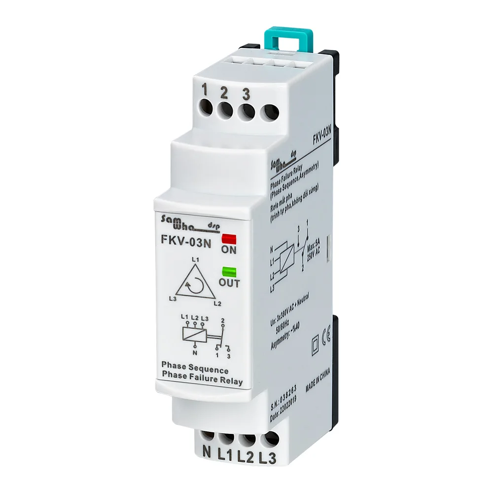 Samwha-Dsp FKV-03N 3*380VAC With Neutual Three-Phase Phase Failure, Phase Asymmetry (Fixed. 40%), Phase Sequence Relay