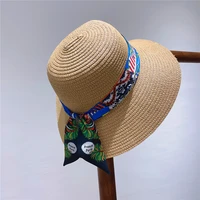 Fashion Women Hair Scarf 2024 New Brand Design Luxury Silk Scarf Fashion Print Headband Skinny Bag Scarves Neckerchief 5