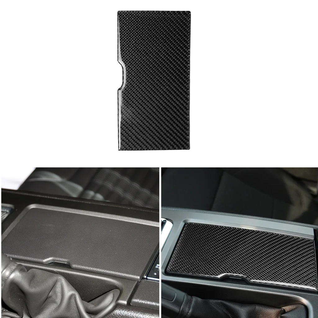 

Carbon Fiber Car Interior Storage Box Cover Trim Decorative Sticker for Ford Mustang 2009-2013