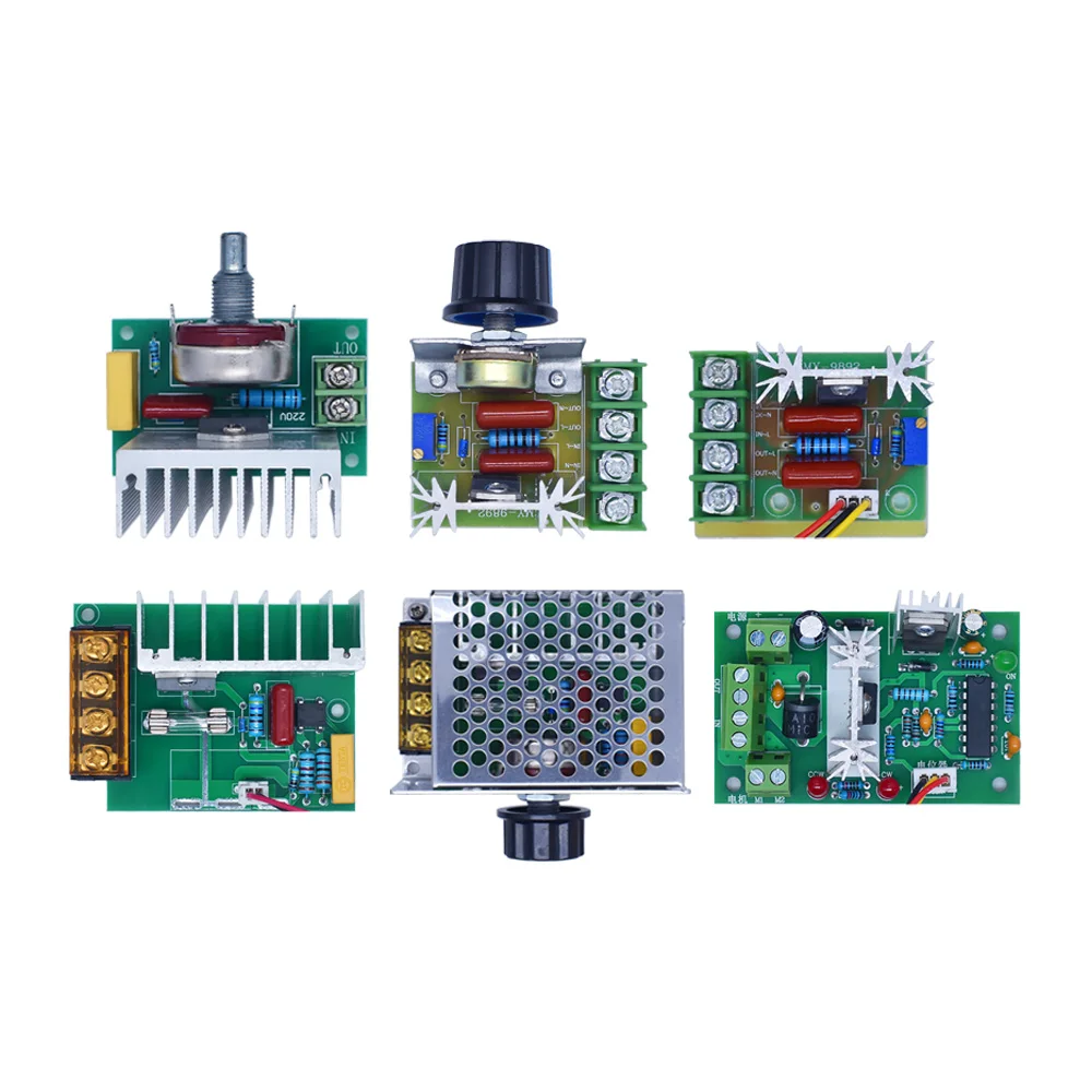AC220V 2000W 4000W SCR Voltage Regulator Dimming Dimmers Motor Speed Controller Thermostat Electronic Voltage Regulator Module