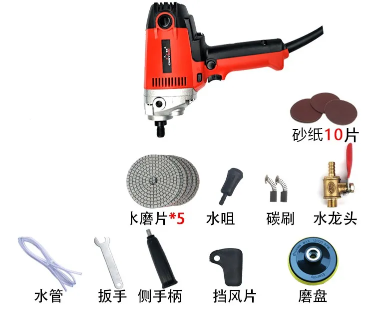 

900 watt electric marble granite wet stone polishing machine manual grinder water mill adjustable speed