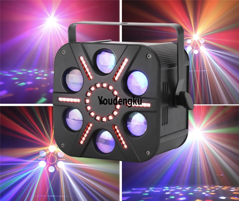 Dj club disco ktv party nightclub 6 eyes laser+beam+strobe combined led 3 in 1 moving head strobe effect stage lights