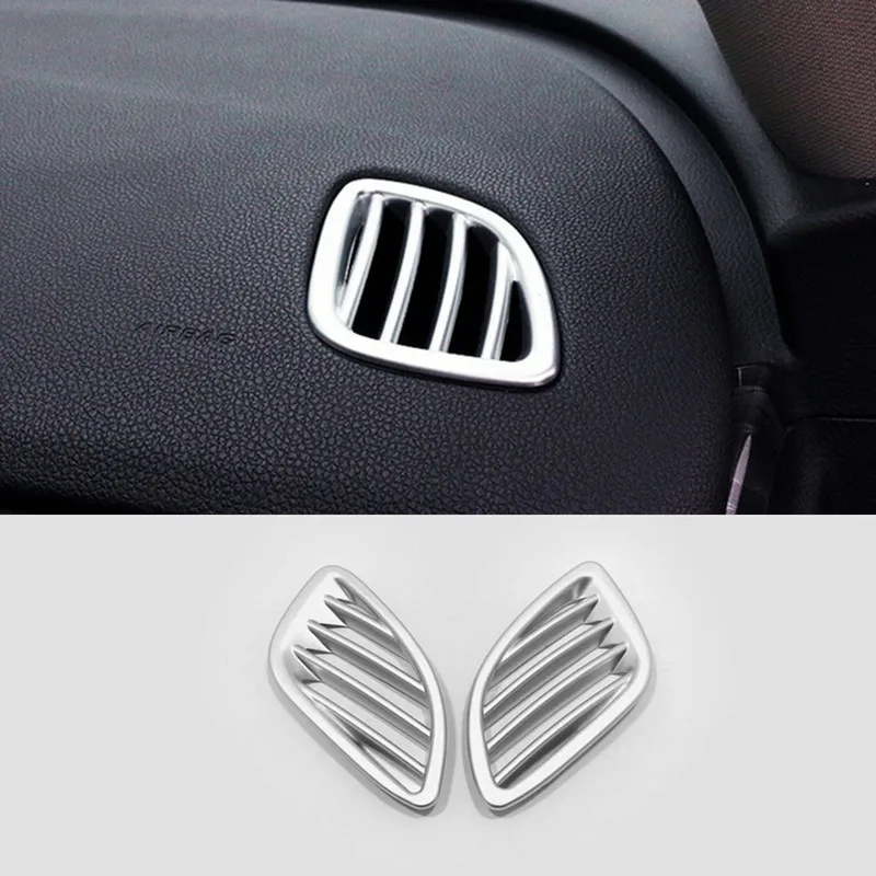 

2PCS ABS Matte Car Dashboard Front Small Air Conditioner Outlet AC Vent Cover Trim styling for Buick Encore Opel Mokka 2016 2017